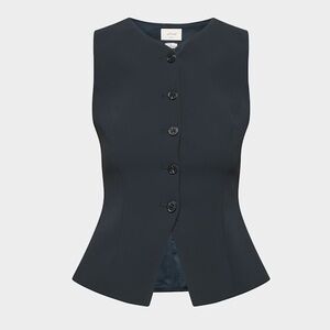 Wilfred Regal Crepette Vest - Dark Navy